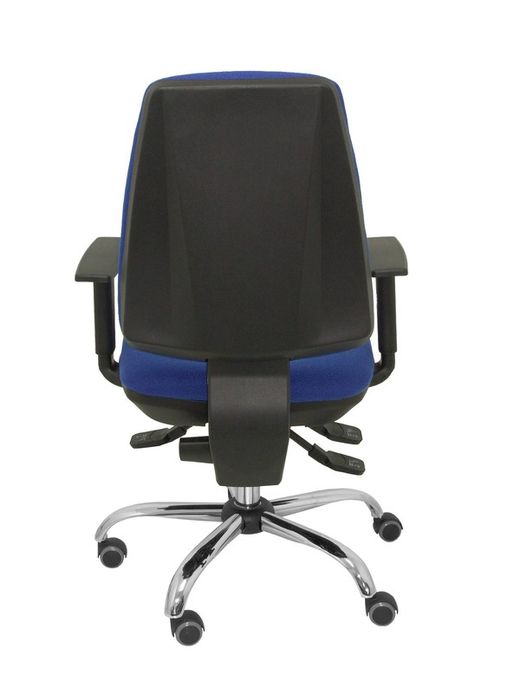 Modelo Elche S 24 horas - Silla de oficina ergonómica con mecanismo asincro y regulable en altura - Asiento y respaldo tapizados en tejido BALI color azul - Brazos regulables - Espuma viscoelástica - (USO INTENSIVO 24 HORAS)