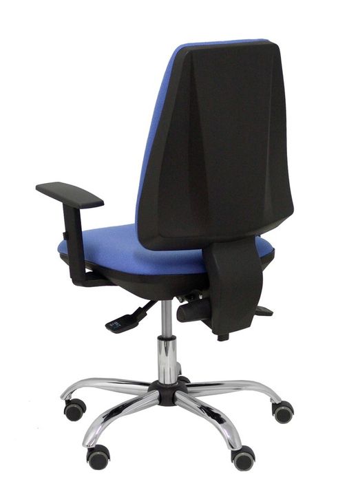 Modelo Elche S 24 horas - Silla de oficina ergonómica con mecanismo asincro y regulable en altura - Asiento y respaldo tapizados en tejido BALI color azul claro - Brazos regulables - Espuma viscoelástica (USO INTENSIVO 24 HORAS)