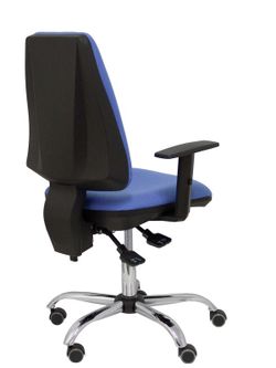 Modelo Elche S 24 horas - Silla de oficina ergonómica con mecanismo asincro y regulable en altura - Asiento y respaldo tapizados en tejido BALI color azul claro - Brazos regulables - Espuma viscoelástica (USO INTENSIVO 24 HORAS)