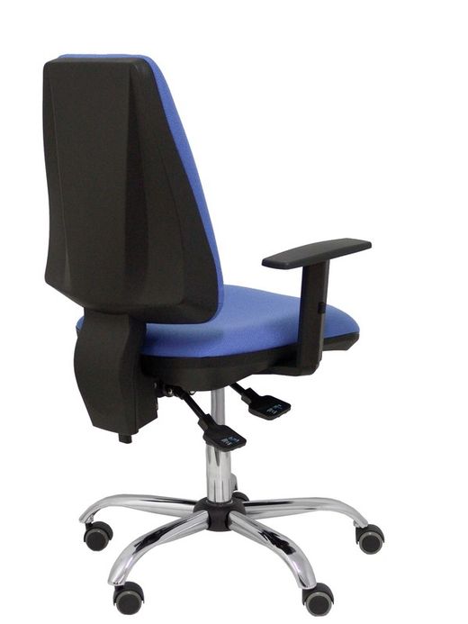 Modelo Elche S 24 horas - Silla de oficina ergonómica con mecanismo asincro y regulable en altura - Asiento y respaldo tapizados en tejido BALI color azul claro - Brazos regulables - Espuma viscoelástica (USO INTENSIVO 24 HORAS)