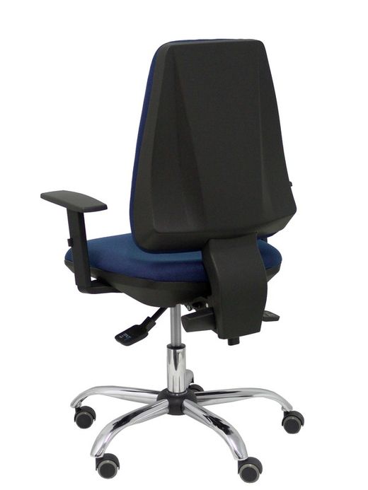 Modelo Elche S 24 horas - Silla de oficina ergonómica con mecanismo asincro y regulable en altura - Asiento y respaldo tapizados en tejido BALI color azul marino - Brazos regulables - Espuma viscoelástica (USO INTENSIVO 24 HORAS)