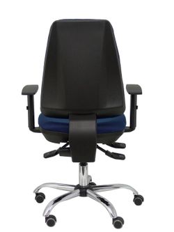 Modelo Elche S 24 horas - Silla de oficina ergonómica con mecanismo asincro y regulable en altura - Asiento y respaldo tapizados en tejido BALI color azul marino - Brazos regulables - Espuma viscoelástica (USO INTENSIVO 24 HORAS)
