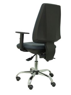 Modelo Elche S 24 horas - Silla de oficina ergonómica con mecanismo asincro y regulable en altura - Asiento y respaldo tapizados en tejido BALI color gris oscuro - Brazos regulables - Espuma viscoelástica - (USO INTENSIVO 24 HORAS)