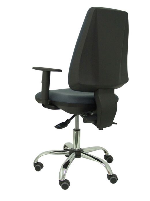 Modelo Elche S 24 horas - Silla de oficina ergonómica con mecanismo asincro y regulable en altura - Asiento y respaldo tapizados en tejido BALI color gris oscuro - Brazos regulables - Espuma viscoelástica - (USO INTENSIVO 24 HORAS)