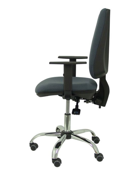 Modelo Elche S 24 horas - Silla de oficina ergonómica con mecanismo asincro y regulable en altura - Asiento y respaldo tapizados en tejido BALI color gris oscuro - Brazos regulables - Espuma viscoelástica - (USO INTENSIVO 24 HORAS)