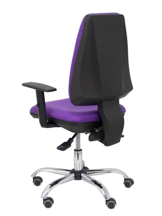 Modelo Elche S 24 horas - Silla de oficina ergonómica con mecanismo asincro y regulable en altura - Asiento y respaldo tapizados en tejido BALI color lila - Brazos regulables - Espuma viscoelástica (USO INTENSIVO 24 HORAS)
