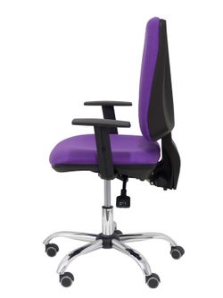 Modelo Elche S 24 horas - Silla de oficina ergonómica con mecanismo asincro y regulable en altura - Asiento y respaldo tapizados en tejido BALI color lila - Brazos regulables - Espuma viscoelástica (USO INTENSIVO 24 HORAS)