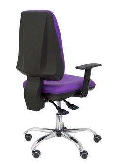 Modelo Elche S 24 horas - Silla de oficina ergonómica con mecanismo asincro y regulable en altura - Asiento y respaldo tapizados en tejido BALI color lila - Brazos regulables - Espuma viscoelástica (USO INTENSIVO 24 HORAS)