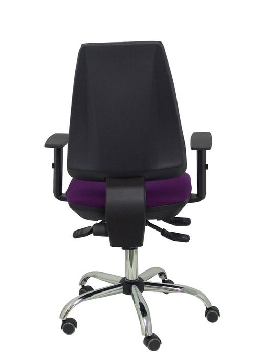Modelo Elche S 24 horas - Silla de oficina ergonómica con mecanismo asincro y regulable en altura - Asiento y respaldo tapizados en tejido BALI color morado - Brazos regulables - Espuma viscoelástica (USO INTENSIVO 24 HORAS)