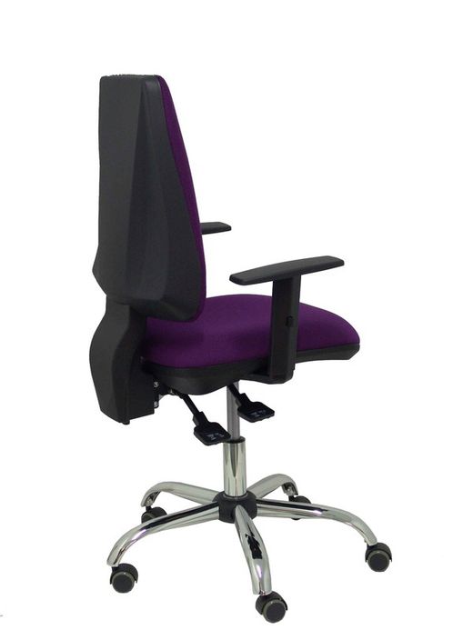 Modelo Elche S 24 horas - Silla de oficina ergonómica con mecanismo asincro y regulable en altura - Asiento y respaldo tapizados en tejido BALI color morado - Brazos regulables - Espuma viscoelástica (USO INTENSIVO 24 HORAS)