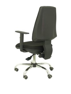 Modelo Elche S 24 horas - Silla de oficina ergonómica con mecanismo asincro y regulable en altura - Asiento y respaldo tapizados en tejido BALI color negro - Brazos regulables - Espuma viscoelástica - (USO INTENSIVO 24 HORAS)