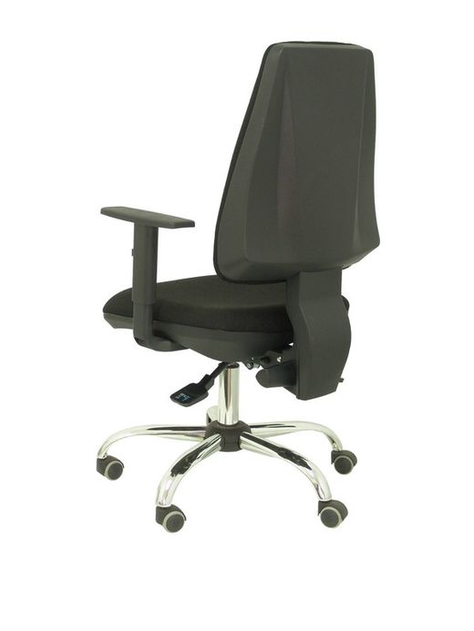 Modelo Elche S 24 horas - Silla de oficina ergonómica con mecanismo asincro y regulable en altura - Asiento y respaldo tapizados en tejido BALI color negro - Brazos regulables - Espuma viscoelástica - (USO INTENSIVO 24 HORAS)