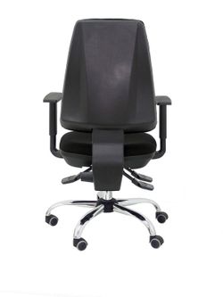 Modelo Elche S 24 horas - Silla de oficina ergonómica con mecanismo asincro y regulable en altura - Asiento y respaldo tapizados en tejido BALI color negro - Brazos regulables - Espuma viscoelástica - (USO INTENSIVO 24 HORAS)