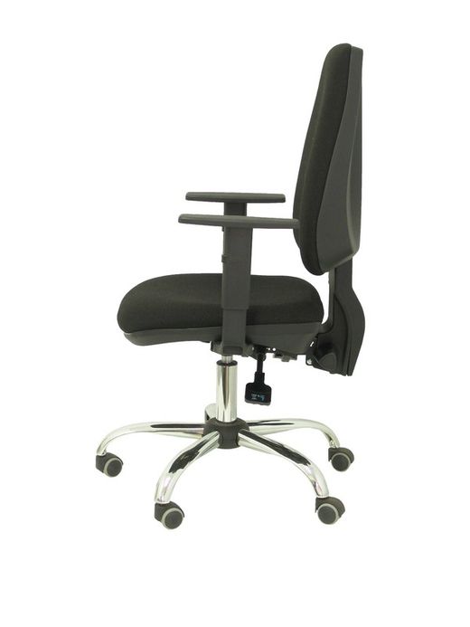 Modelo Elche S 24 horas - Silla de oficina ergonómica con mecanismo asincro y regulable en altura - Asiento y respaldo tapizados en tejido BALI color negro - Brazos regulables - Espuma viscoelástica - (USO INTENSIVO 24 HORAS)