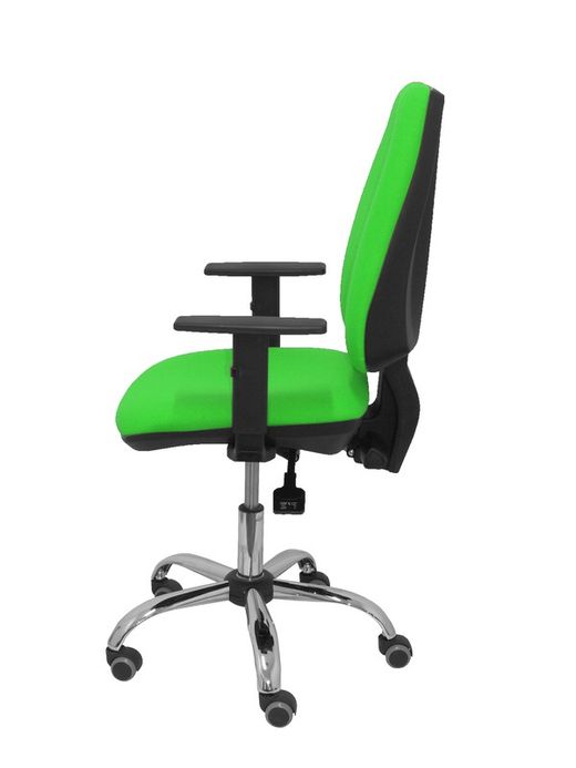 Modelo Elche S 24 horas - Silla de oficina ergonómica con mecanismo asincro y regulable en altura - Asiento y respaldo tapizados en tejido BALI color pistacho - Brazos regulables - Espuma viscoelástica (USO INTENSIVO 24 HORAS)