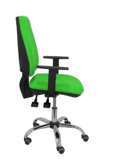 Modelo Elche S 24 horas - Silla de oficina ergonómica con mecanismo asincro y regulable en altura - Asiento y respaldo tapizados en tejido BALI color pistacho - Brazos regulables - Espuma viscoelástica (USO INTENSIVO 24 HORAS)