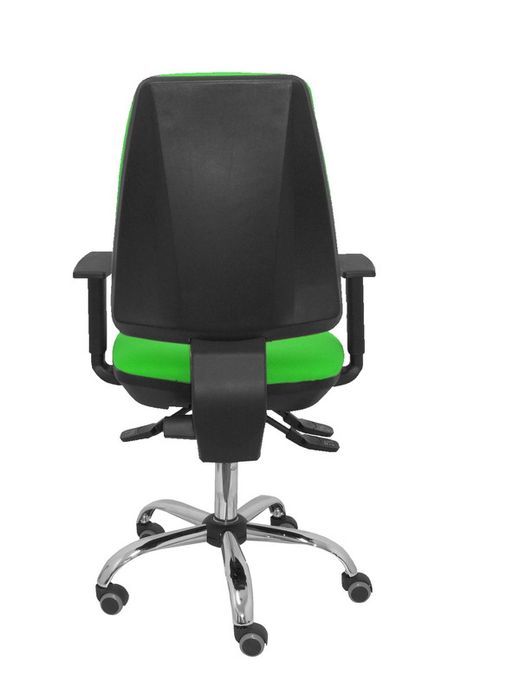Modelo Elche S 24 horas - Silla de oficina ergonómica con mecanismo asincro y regulable en altura - Asiento y respaldo tapizados en tejido BALI color pistacho - Brazos regulables - Espuma viscoelástica (USO INTENSIVO 24 HORAS)