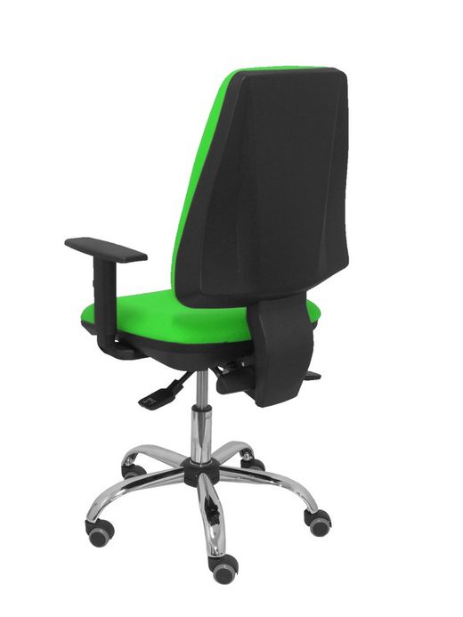 Modelo Elche S 24 horas - Silla de oficina ergonómica con mecanismo asincro y regulable en altura - Asiento y respaldo tapizados en tejido BALI color pistacho - Brazos regulables - Espuma viscoelástica (USO INTENSIVO 24 HORAS)