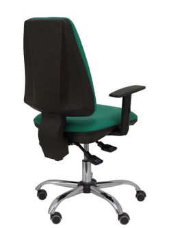Modelo Elche S 24 horas - Silla de oficina ergonómica con mecanismo asincro y regulable en altura - Asiento y respaldo tapizados en tejido BALI color verde esmeralda - Brazos regulables - Espuma viscoelástica (USO INTENSIVO 24 HORAS)