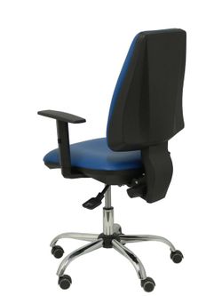 Modelo Elche S 24 horas - Silla de oficina ergonómica con mecanismo asincro y regulable en altura - Asiento y respaldo tapizados en tejido similpiel color azul - Brazos regulables - Espuma viscoelástica - (USO INTENSIVO 24 HORAS)