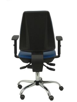 Modelo Elche S 24 horas - Silla de oficina ergonómica con mecanismo asincro y regulable en altura - Asiento y respaldo tapizados en tejido similpiel color azul - Brazos regulables - Espuma viscoelástica - (USO INTENSIVO 24 HORAS)