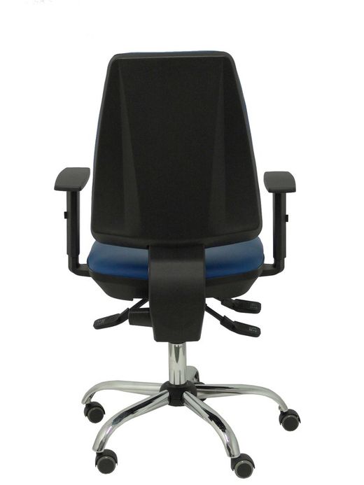 Modelo Elche S 24 horas - Silla de oficina ergonómica con mecanismo asincro y regulable en altura - Asiento y respaldo tapizados en tejido similpiel color azul - Brazos regulables - Espuma viscoelástica - (USO INTENSIVO 24 HORAS)