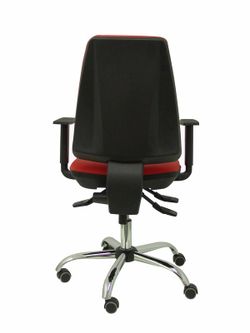 Modelo Elche S 24 horas - Silla de oficina ergonómica con mecanismo asincro y regulable en altura - Asiento y respaldo tapizados en tejido similpiel color rojo - Brazos regulables - Espuma viscoelástica - (USO INTENSIVO 24 HORAS)
