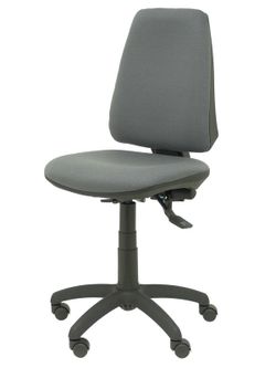 Modelo Elche S - Silla de oficina ergonómica con mecanismo asincro, regulable en altura. Asiento y respaldo tapizados en tejido BALI color gris oscuro.