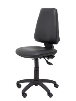 Modelo Elche S -  Silla de oficina ergonómica con mecanismo asincro, regulable en altura y ruedas de nailon. Asiento y respaldo tapizados en similpiel color negro.