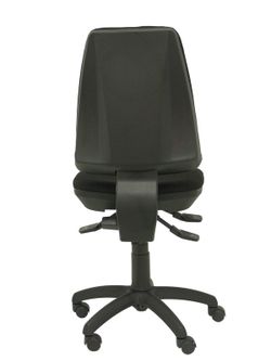 Modelo Elche S - Silla de oficina ergonómica con mecanismo asincro, regulable en altura y ruedas de nailon - Asiento y respaldo tapizados en tejido BALI color negro