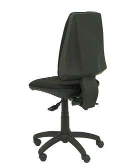 Modelo Elche S - Silla de oficina ergonómica con mecanismo asincro, regulable en altura y ruedas de nailon - Asiento y respaldo tapizados en tejido BALI color negro