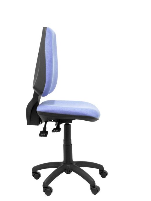 Modelo Elche S - Silla de oficina ergonómica con mecanismo sincro, regulable en altura y ruedas de nailon - Asiento y respaldo tapizados en tejido BALI color azul claro