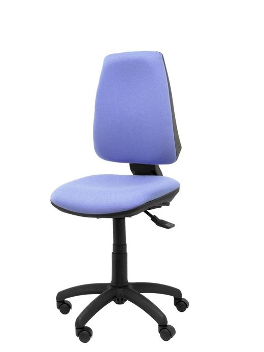 Modelo Elche S - Silla de oficina ergonómica con mecanismo sincro, regulable en altura y ruedas de nailon - Asiento y respaldo tapizados en tejido BALI color azul claro