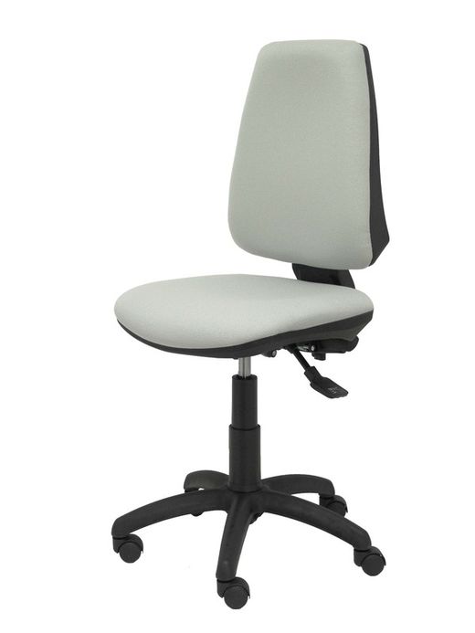 Modelo Elche S - Silla de oficina ergonómica con mecanismo sincro, regulable en altura y ruedas de nailon - Asiento y respaldo tapizados en tejido BALI color gris