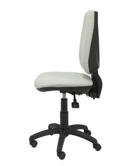 Modelo Elche S - Silla de oficina ergonómica con mecanismo sincro, regulable en altura y ruedas de nailon - Asiento y respaldo tapizados en tejido BALI color gris