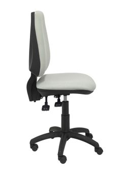 Modelo Elche S - Silla de oficina ergonómica con mecanismo sincro, regulable en altura y ruedas de nailon - Asiento y respaldo tapizados en tejido BALI color gris