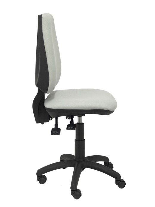 Modelo Elche S - Silla de oficina ergonómica con mecanismo sincro, regulable en altura y ruedas de nailon - Asiento y respaldo tapizados en tejido BALI color gris
