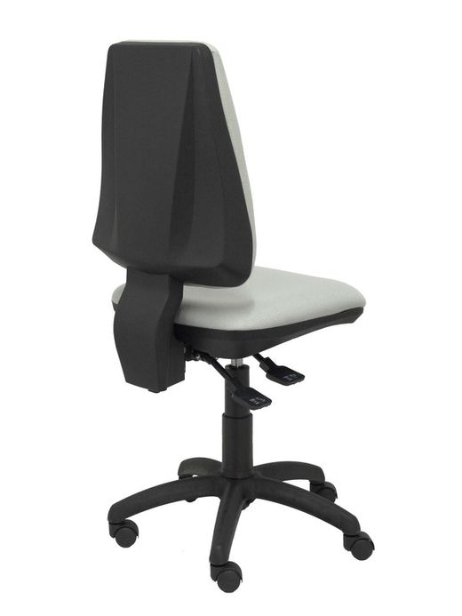 Modelo Elche S - Silla de oficina ergonómica con mecanismo sincro, regulable en altura y ruedas de nailon - Asiento y respaldo tapizados en tejido BALI color gris