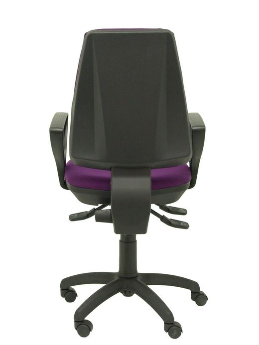 Modelo Elche S - Silla de oficina ergonómica con mecanismo sincro, regulable en altura y ruedas de nailon - Asiento y respaldo tapizados en tejido BALI color morado (BRAZOS FIJOS INCLUIDOS)