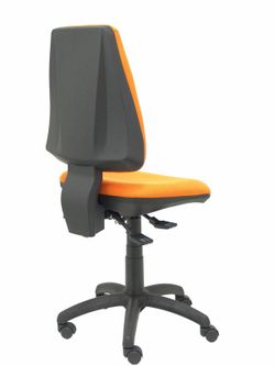 Modelo Elche S - Silla de oficina ergonómica con mecanismo sincro, regulable en altura y ruedas de nailon - Asiento y respaldo tapizados en tejido BALI color naranja