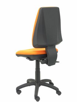 Modelo Elche S - Silla de oficina ergonómica con mecanismo sincro, regulable en altura y ruedas de nailon - Asiento y respaldo tapizados en tejido BALI color naranja