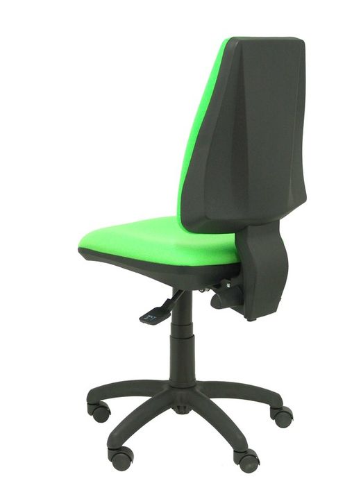 Modelo Elche S - Silla de oficina ergonómica con mecanismo sincro, regulable en altura y ruedas de nailon - Asiento y respaldo tapizados en tejido BALI color pistacho
