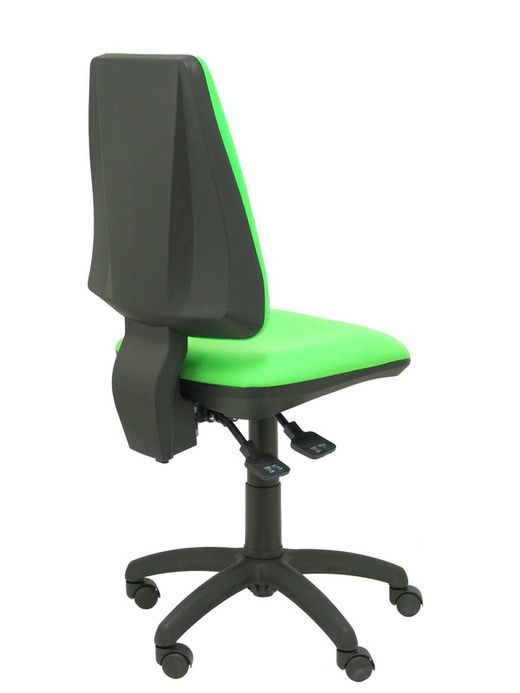 Modelo Elche S - Silla de oficina ergonómica con mecanismo sincro, regulable en altura y ruedas de nailon - Asiento y respaldo tapizados en tejido BALI color pistacho