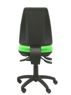 Modelo Elche S - Silla de oficina ergonómica con mecanismo sincro, regulable en altura y ruedas de nailon - Asiento y respaldo tapizados en tejido BALI color pistacho
