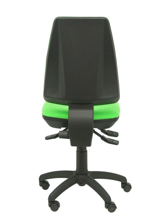 Modelo Elche S - Silla de oficina ergonómica con mecanismo sincro, regulable en altura y ruedas de nailon - Asiento y respaldo tapizados en tejido BALI color pistacho