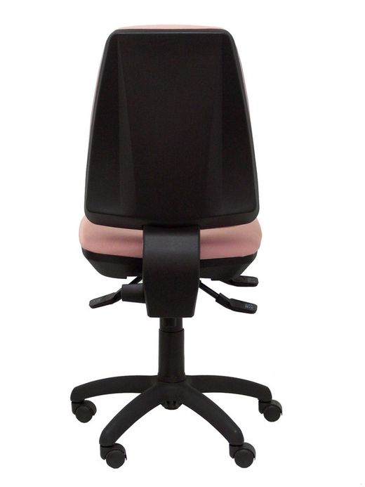 Modelo Elche S - Silla de oficina ergonómica con mecanismo sincro, regulable en altura y ruedas de nailon - Asiento y respaldo tapizados en tejido BALI color rosa
