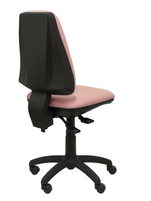 Modelo Elche S - Silla de oficina ergonómica con mecanismo sincro, regulable en altura y ruedas de nailon - Asiento y respaldo tapizados en tejido BALI color rosa