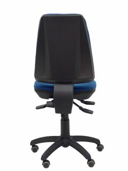 Modelo Elche S - Silla de oficina ergonómica con mecanismo sincro, regulable en altura y ruedas de parqué - Asiento y respaldo tapizados en tejido BALI color azul marino
