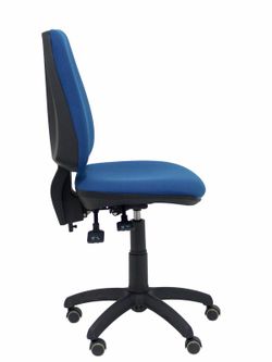 Modelo Elche S - Silla de oficina ergonómica con mecanismo sincro, regulable en altura y ruedas de parqué - Asiento y respaldo tapizados en tejido BALI color azul marino