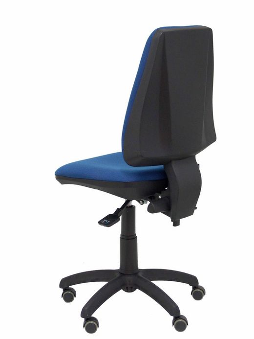 Modelo Elche S - Silla de oficina ergonómica con mecanismo sincro, regulable en altura y ruedas de parqué - Asiento y respaldo tapizados en tejido BALI color azul marino